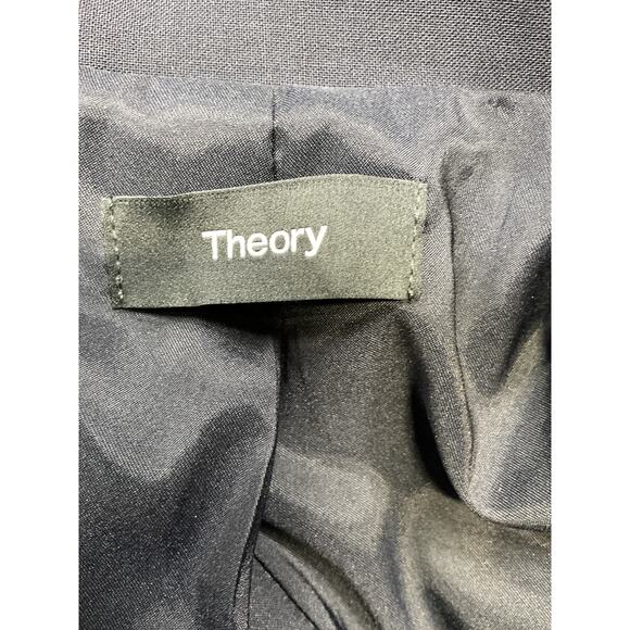 Theory 1 Button Slim Navy Wool Jacket Size 2 - NWT - Picture 4 of 5